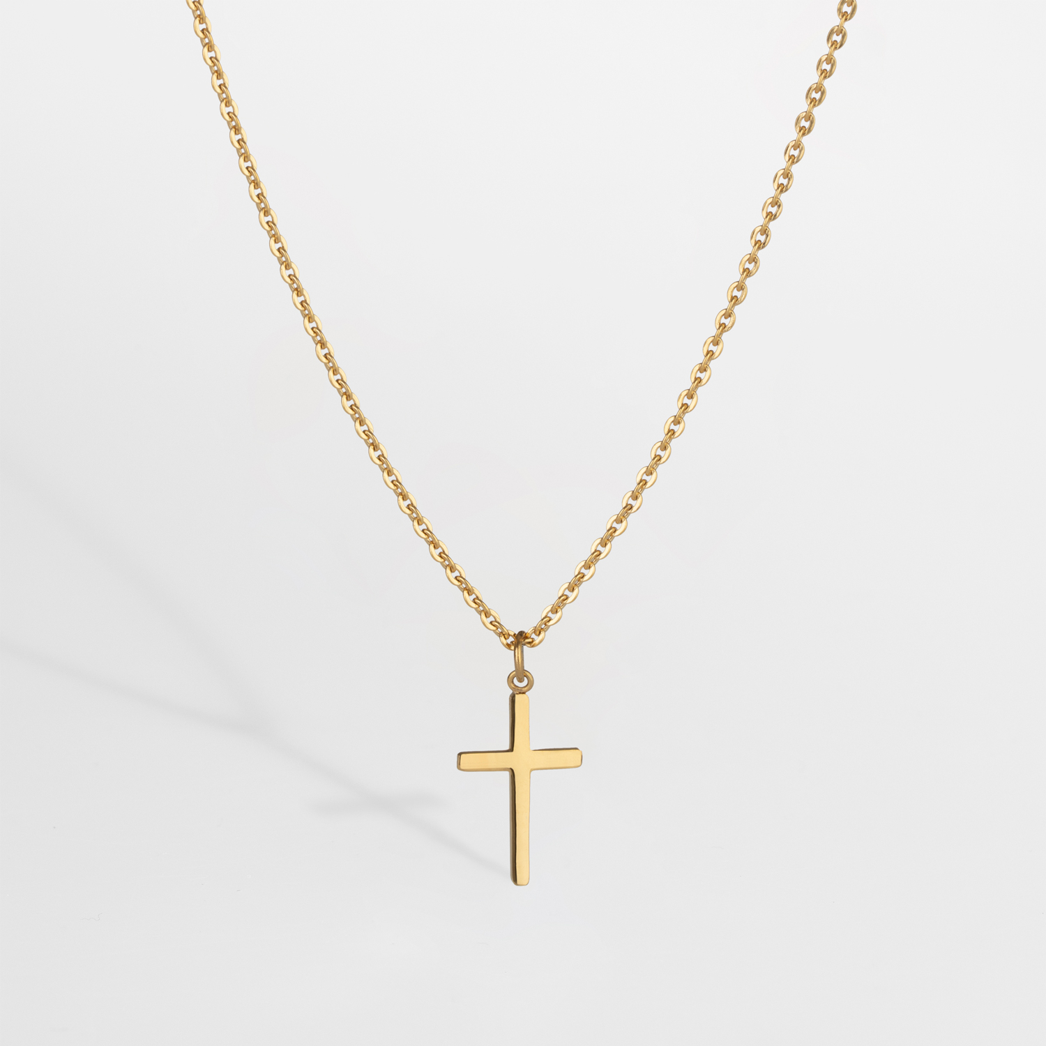 NL Cross chain - Gold tone - New 